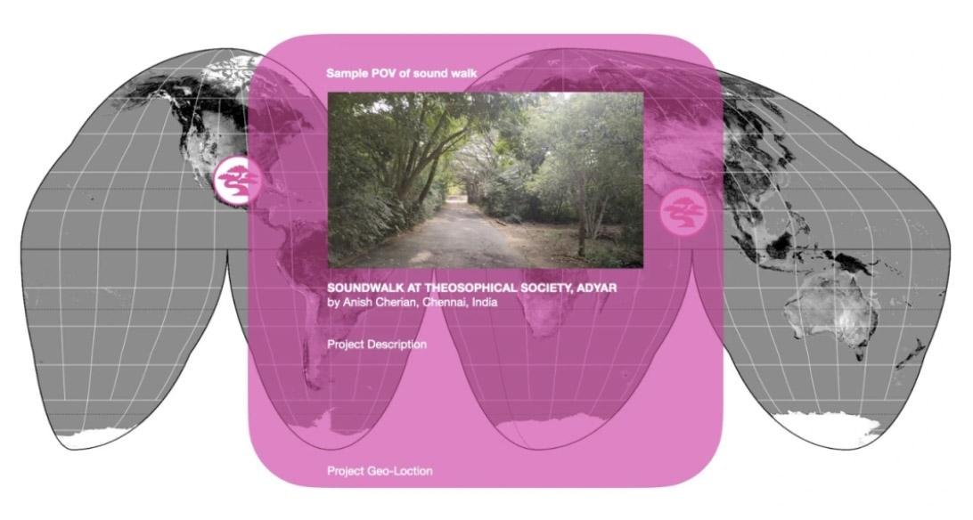 A sample of the sound walk’s online visual format
